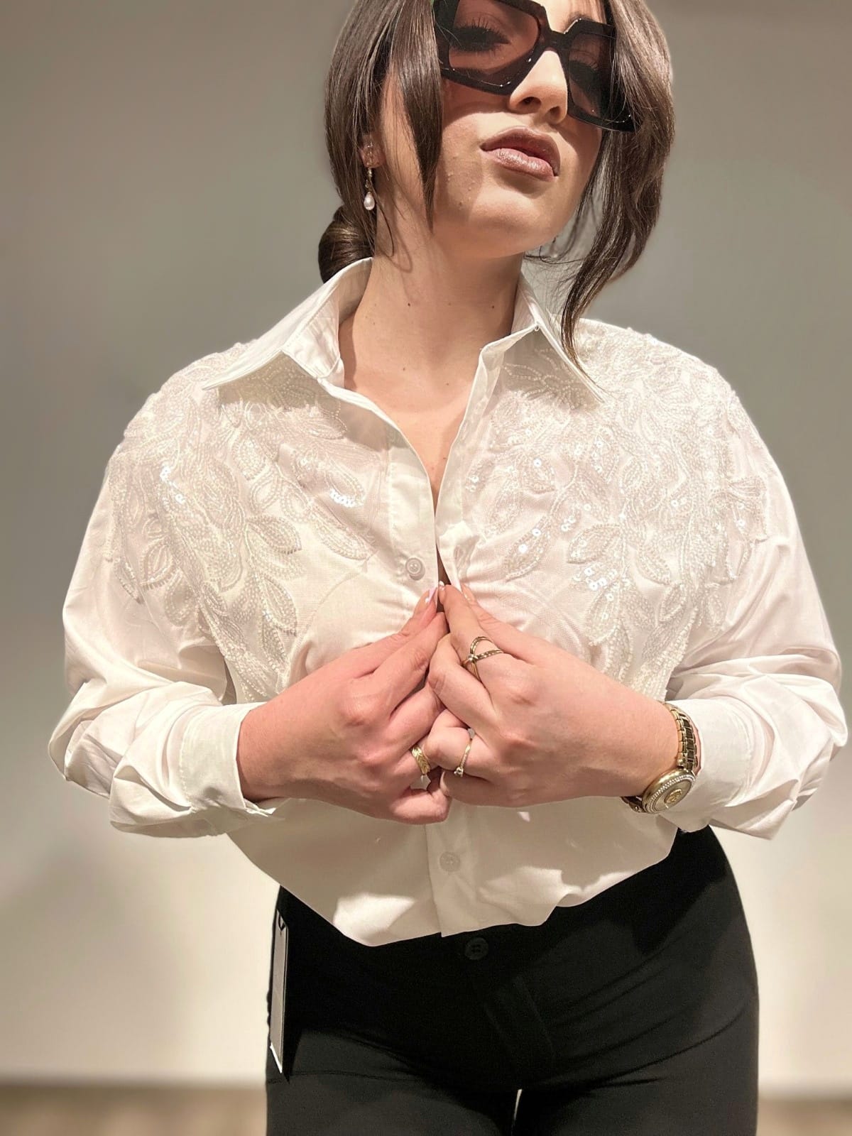 Camicia White Crystal