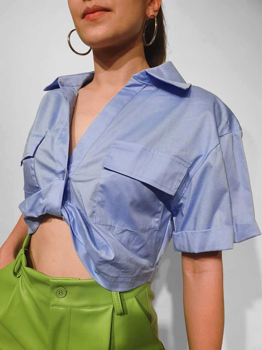 Camicia corta con tasche