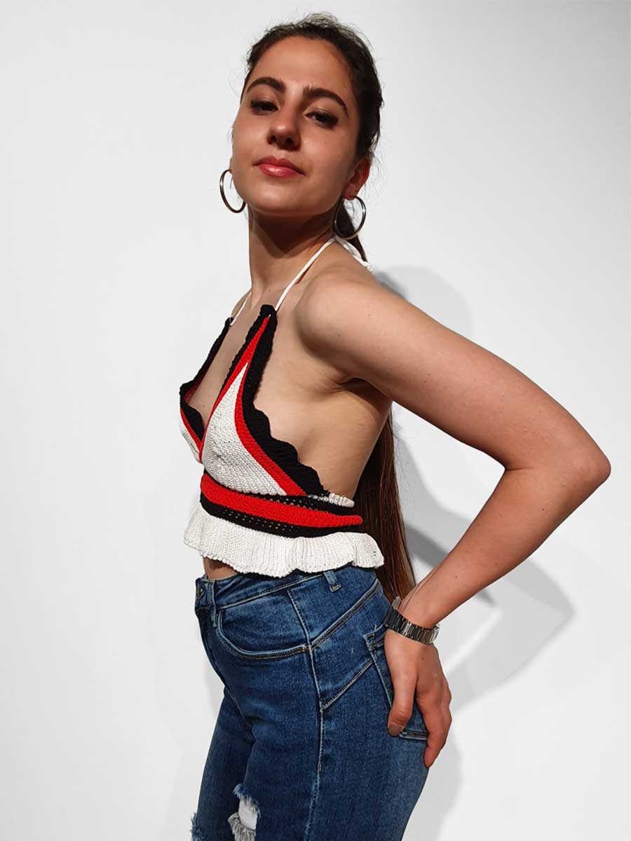 Top crop tricolore